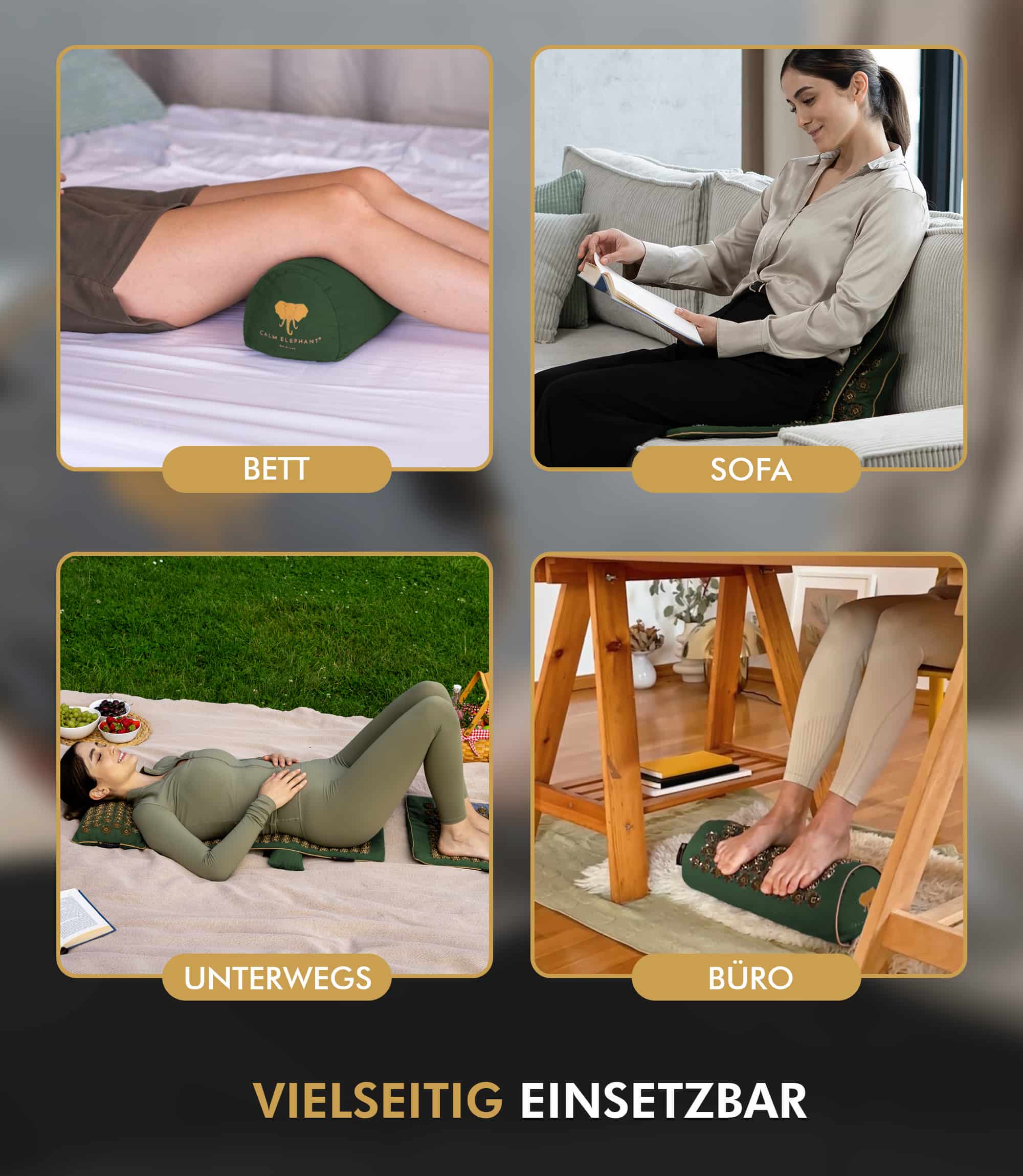 Tapis d'acupression Premium ULTIMATE lot de 6 - vert