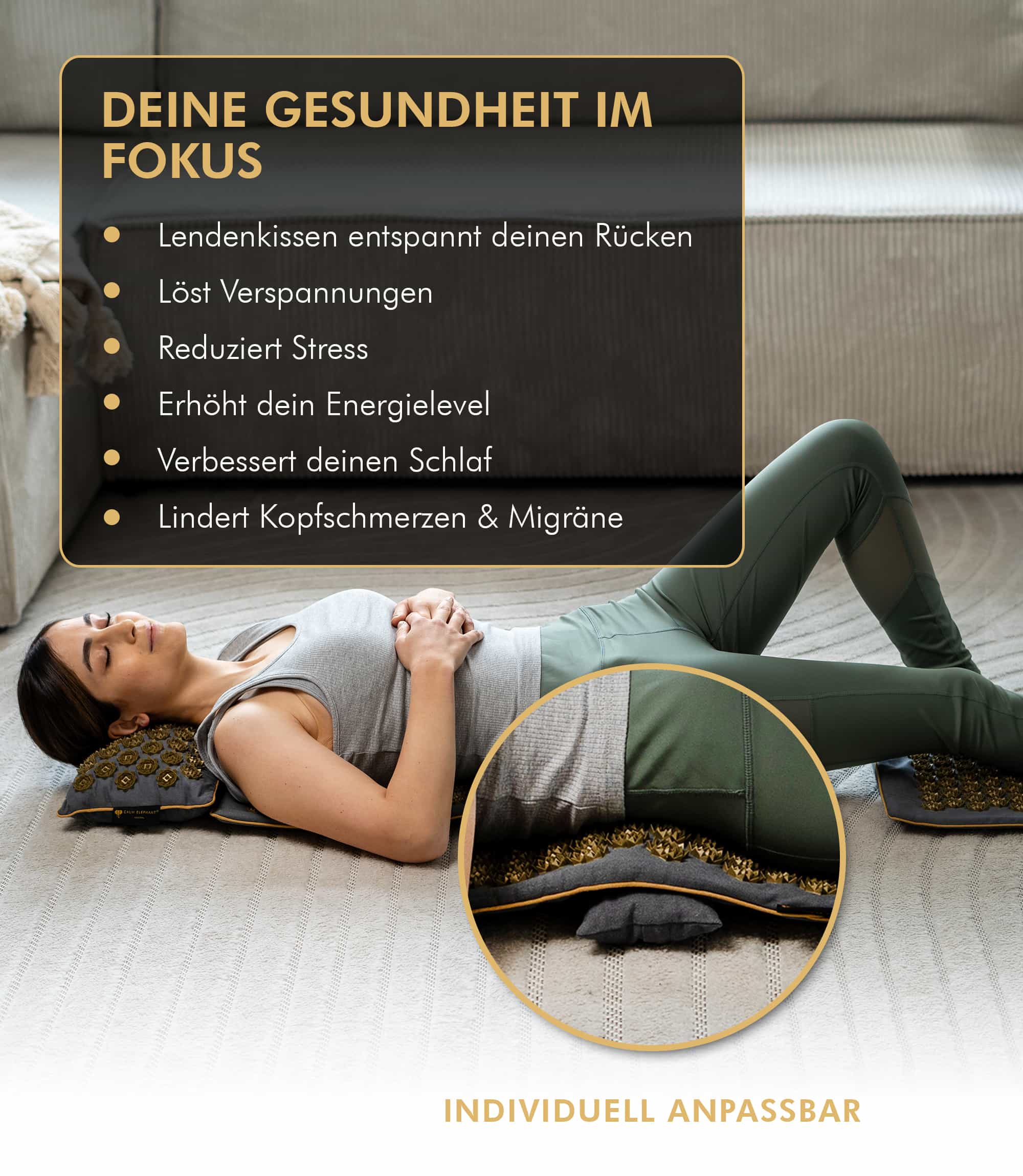 Tapis d'acupression Premium GENUINE lot de 5 - gris