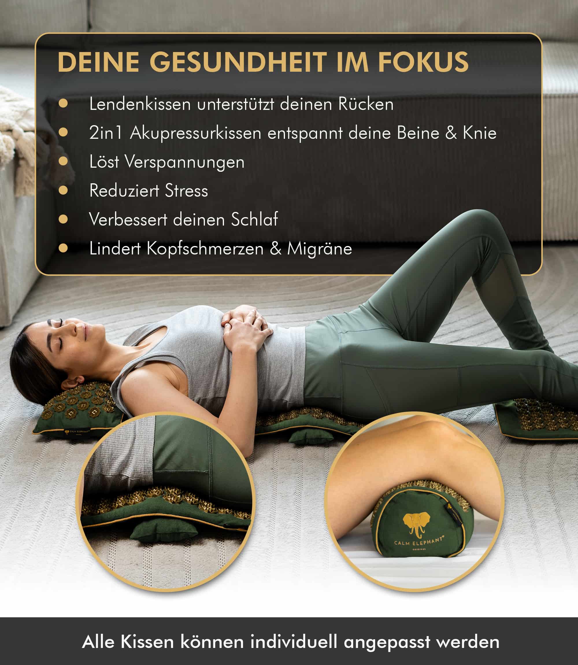 Tapis d'acupression Premium ULTIMATE lot de 6 - vert