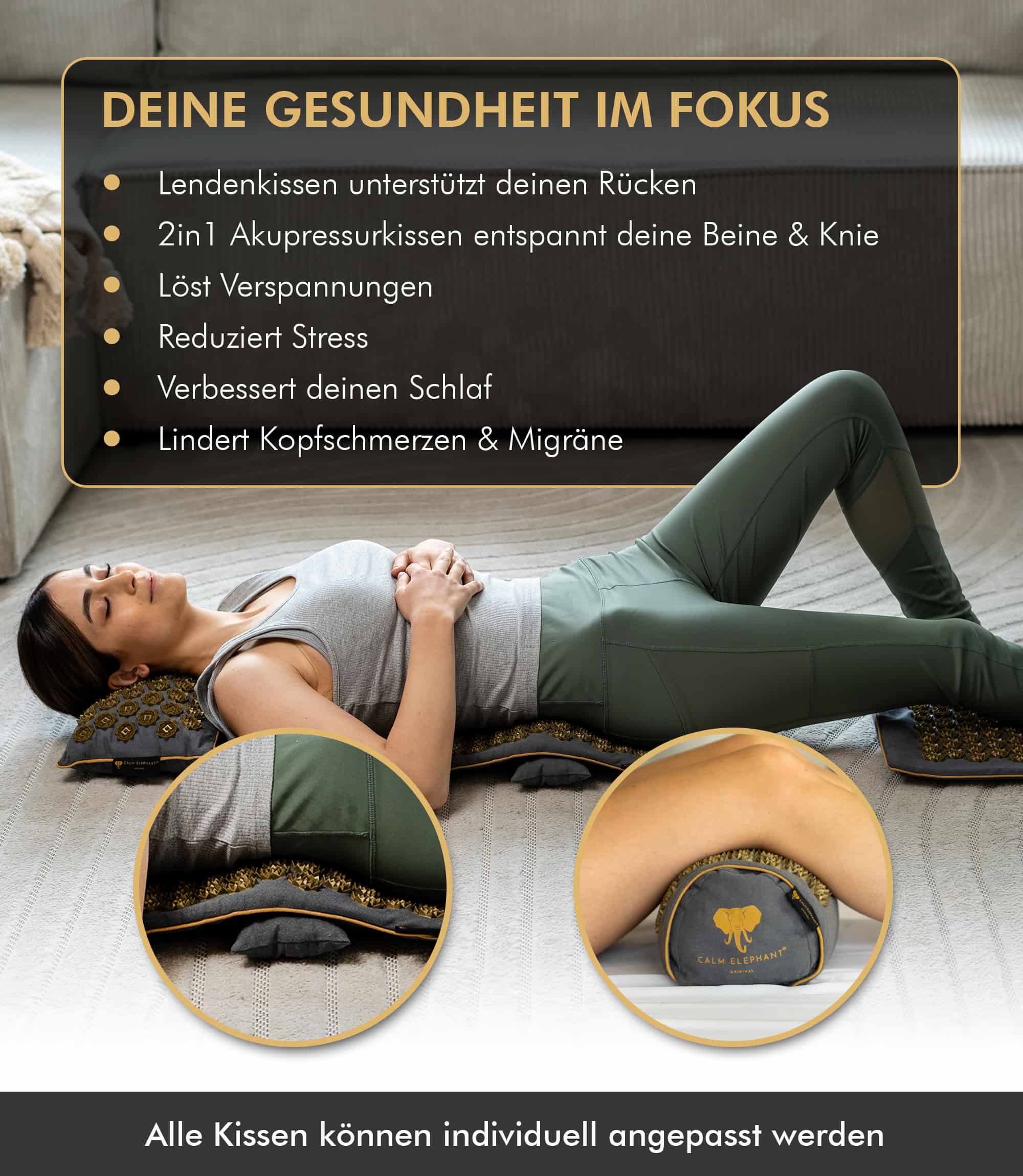 Tapis d'acupression Premium ULTIMATE lot de 6 - gris