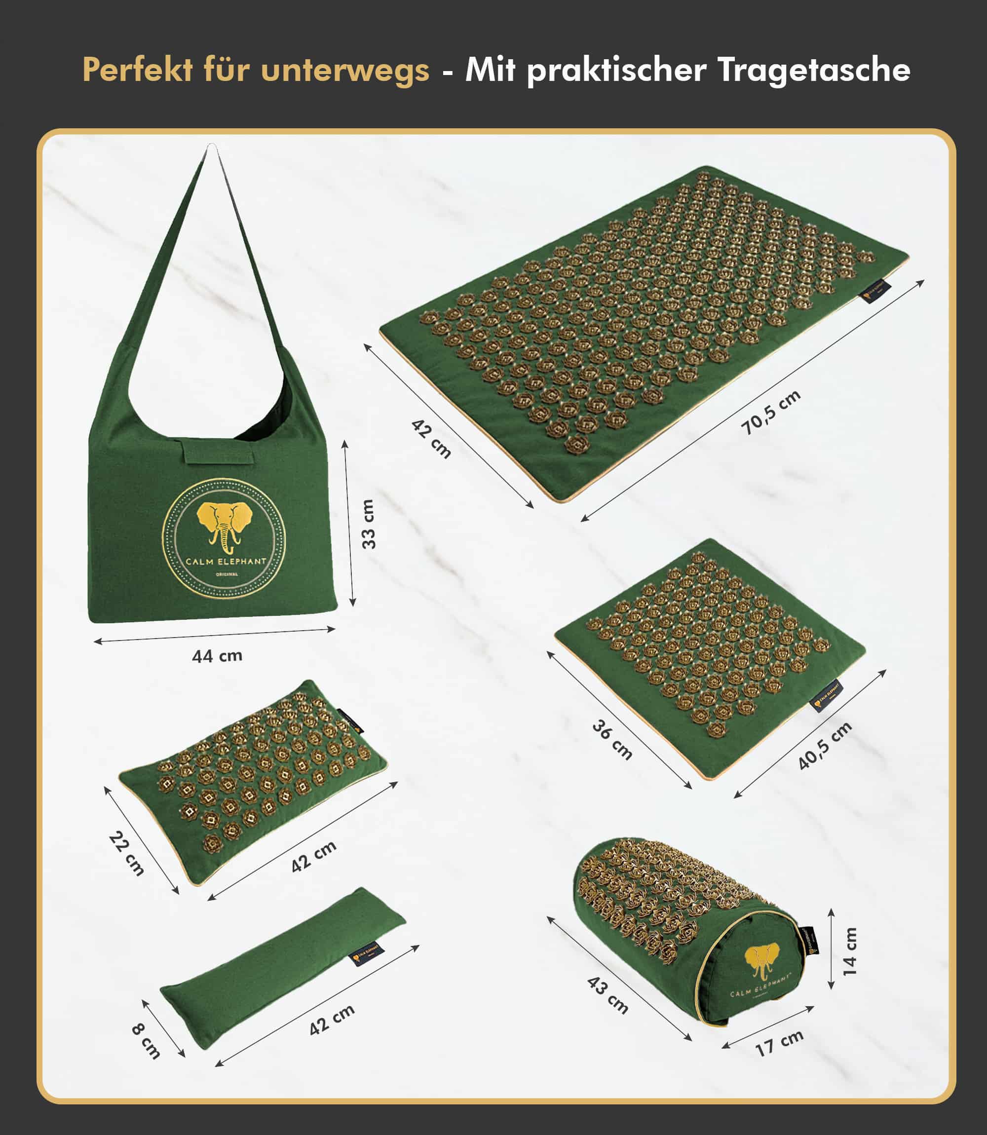 Tapis d'acupression Premium ULTIMATE lot de 6 - vert