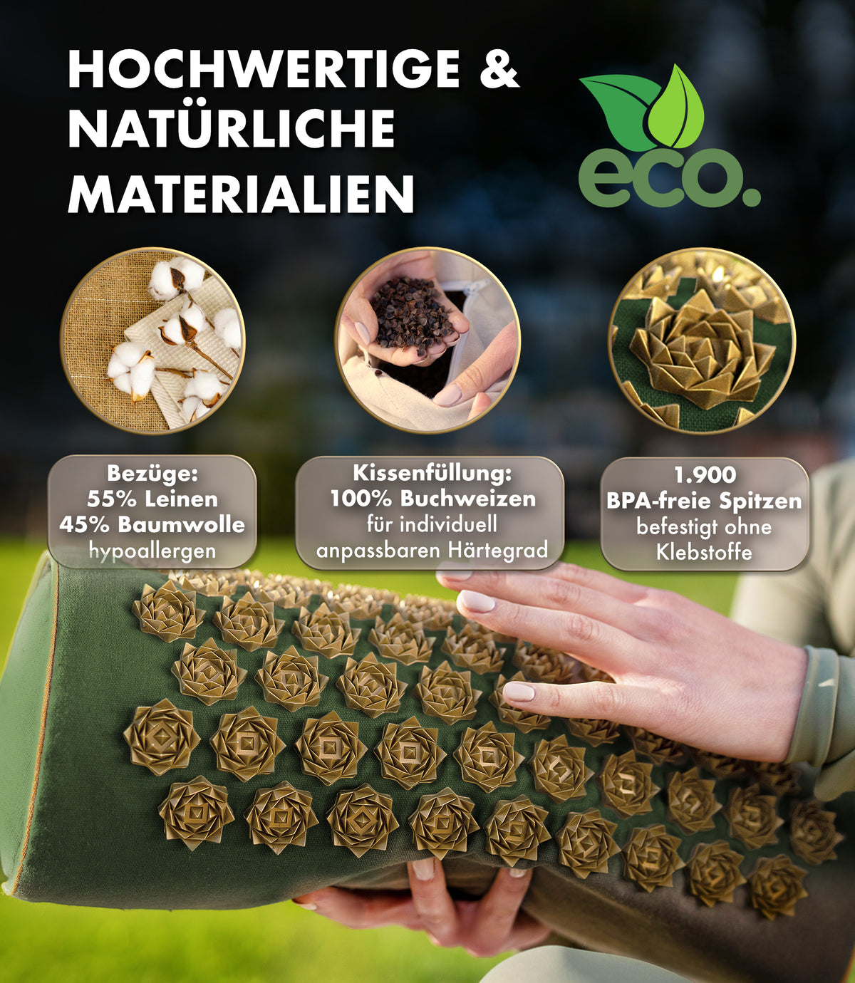 Akupressurkissen 2in1 - grün