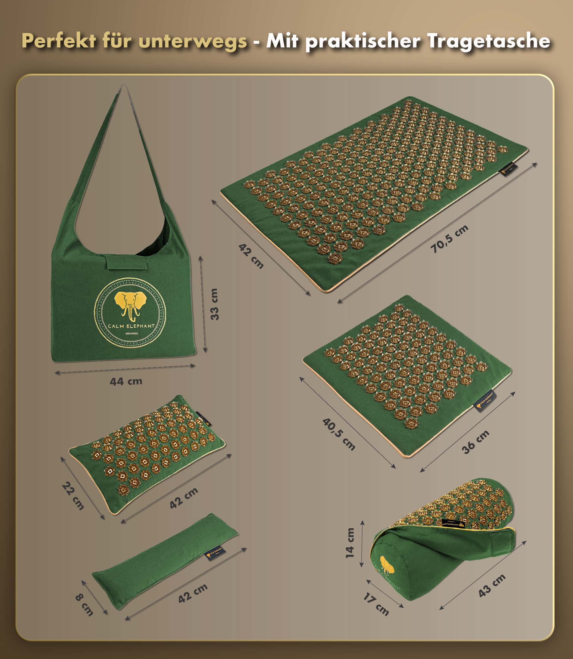 Tapis d'acupression | ULTIMATE lot de 6 - vert