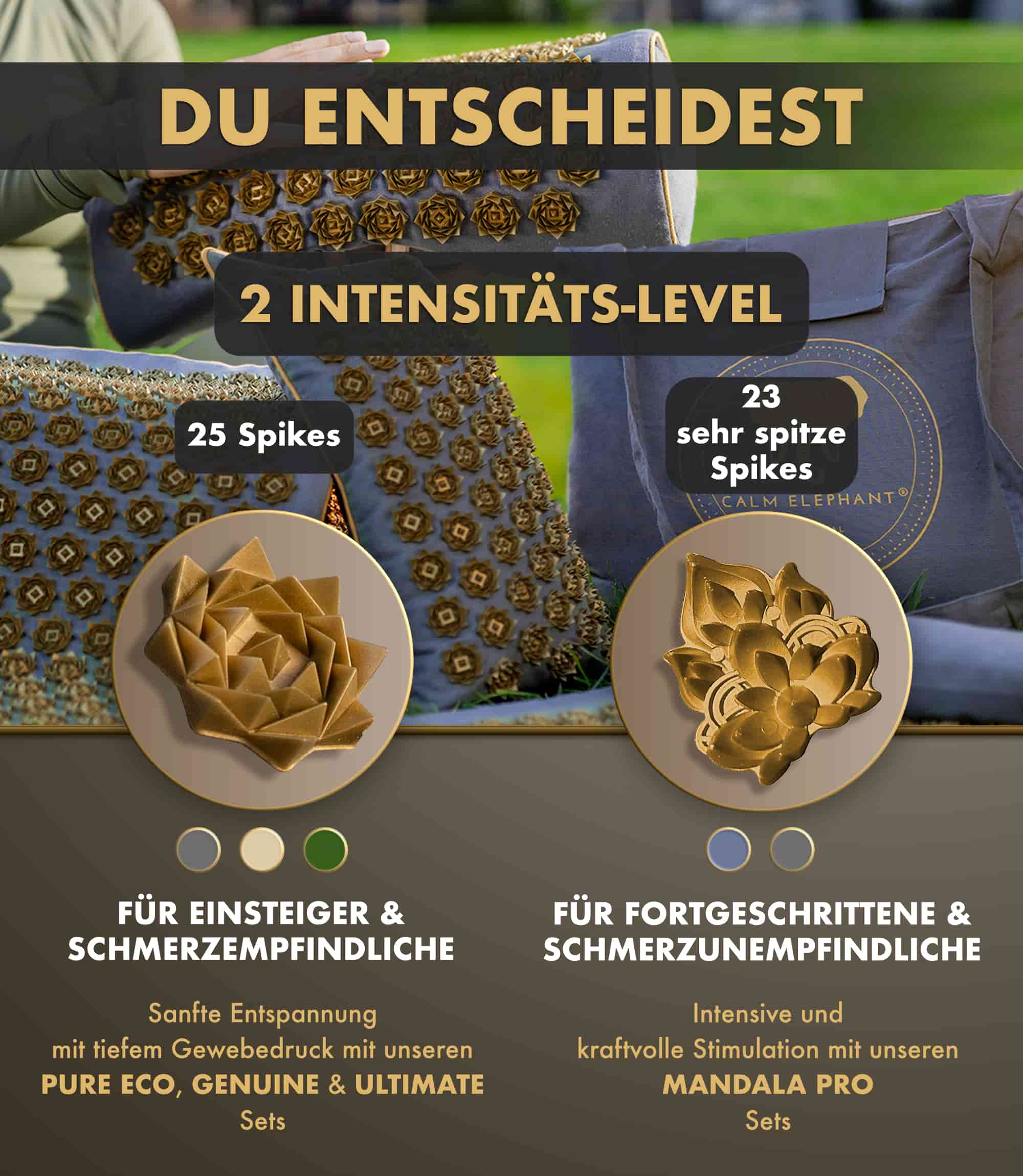 Tapis d'acupression | ULTIMATE lot de 6 - beige