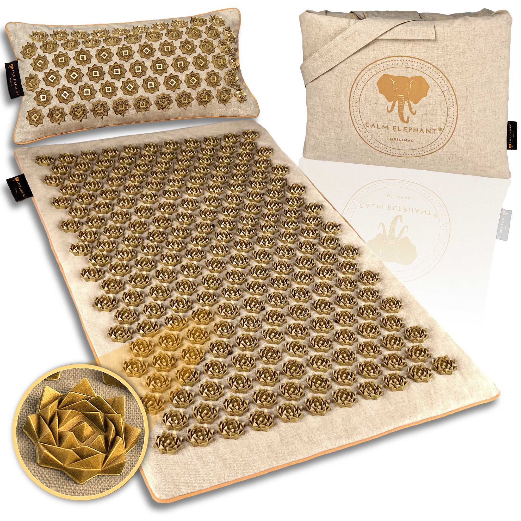 Tapis d'acupression | PURE ECO lot de 3 - beige