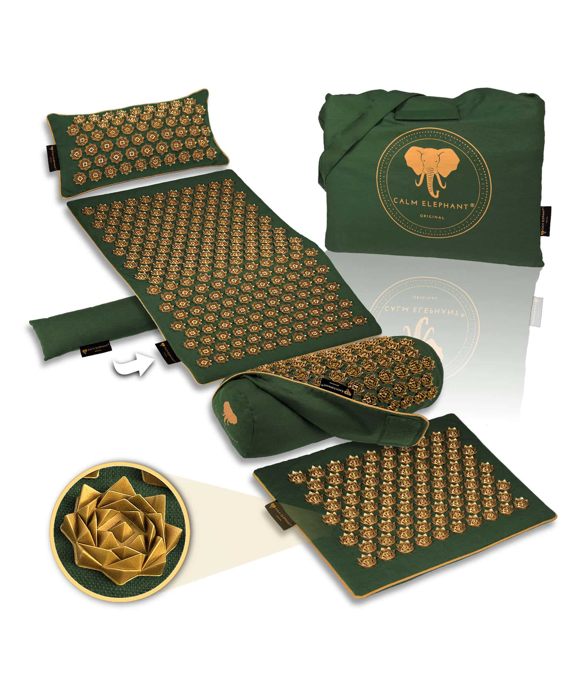 Tapis d'acupression Premium ULTIMATE lot de 6 - vert