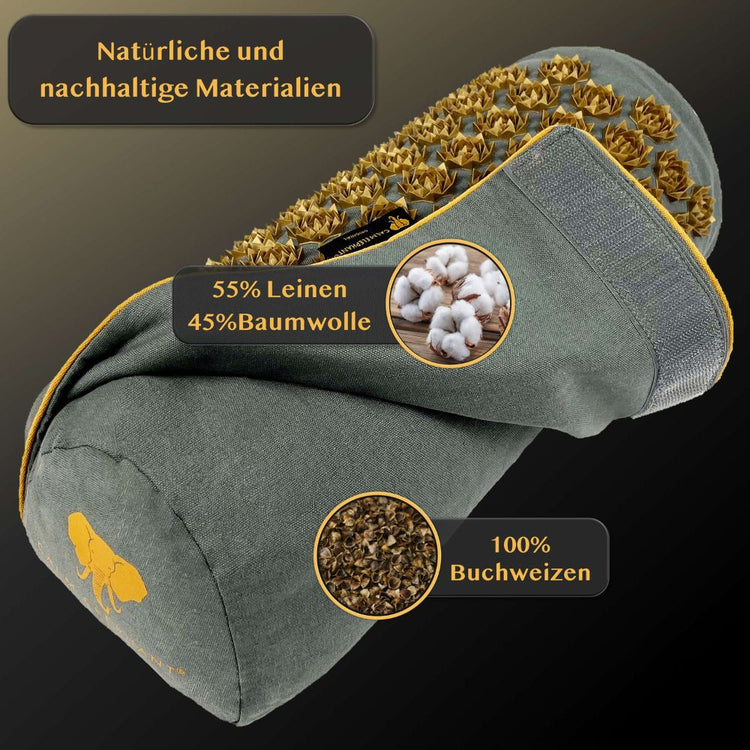 Materialien unserer 2in1 Akupressur Kissen