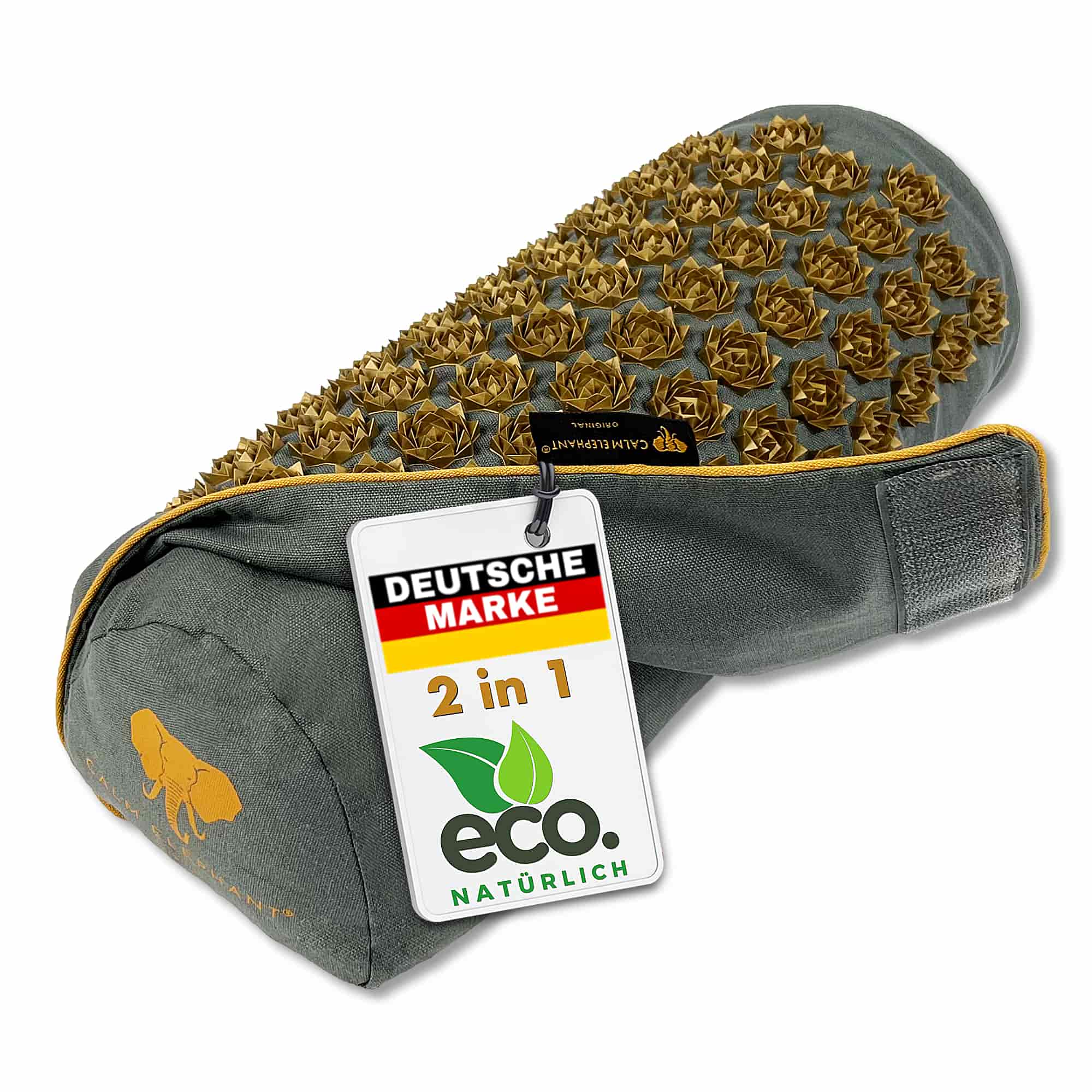 Coussin d'acupression 2 en 1 - gris