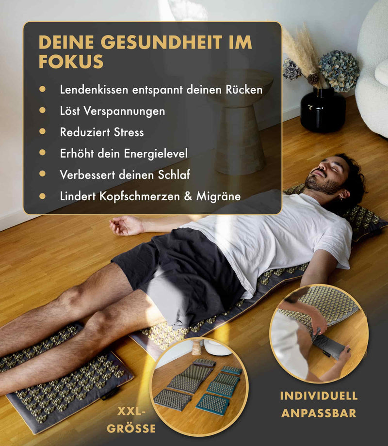 Deine Gesundheit im Fokus - Premium Akupressurmatte Intensiv von Calm Elephant
