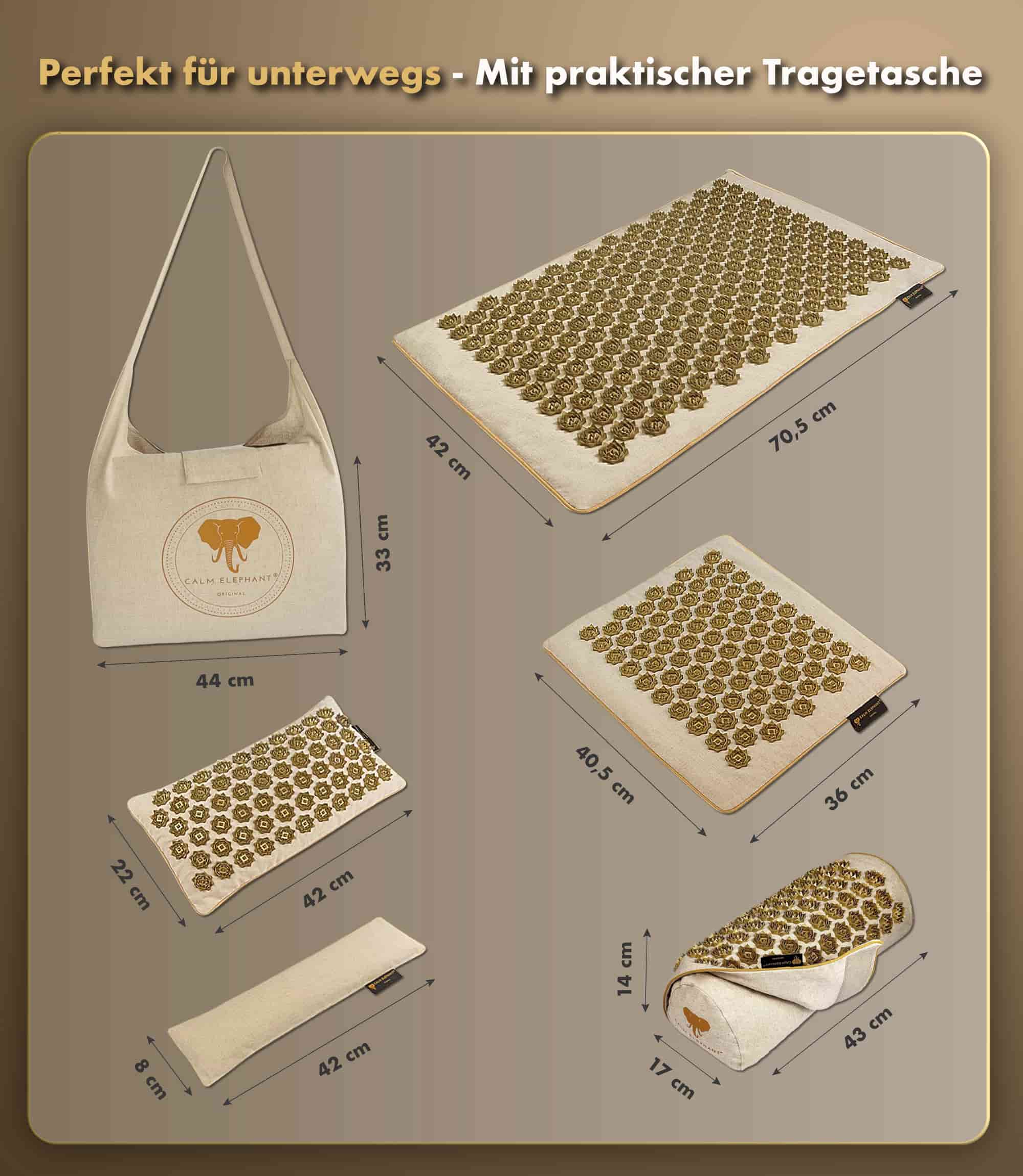 Tapis d'acupression | ULTIMATE lot de 6 - beige