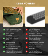 Premium 2in1 Akupressur Kissen mit Vorteilen für Entspannung, hypoallergen, entwickelt mit Experten, ergonomisches Design.